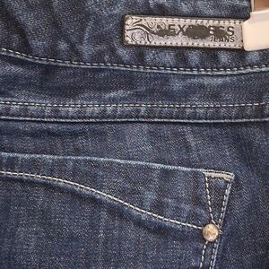 Express Dark Blue Denim Jeans with Decorative Waistband